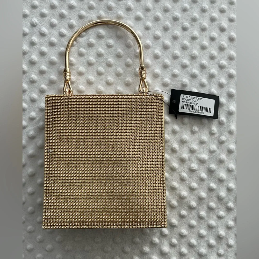 BADGLEY MISCHKA Gold Bejeweled Evening Bag 💛💎✨ - Picture 2 of 12